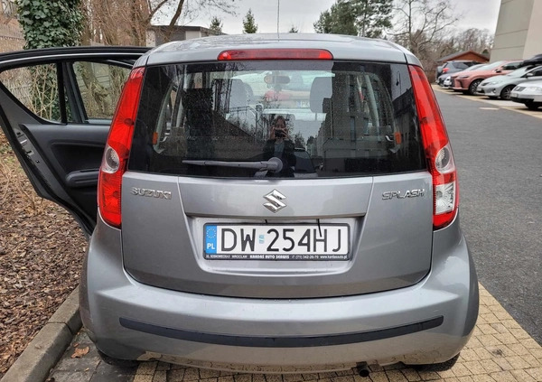 Suzuki Splash cena 15000 przebieg: 68358, rok produkcji 2009 z Wrocław małe 29